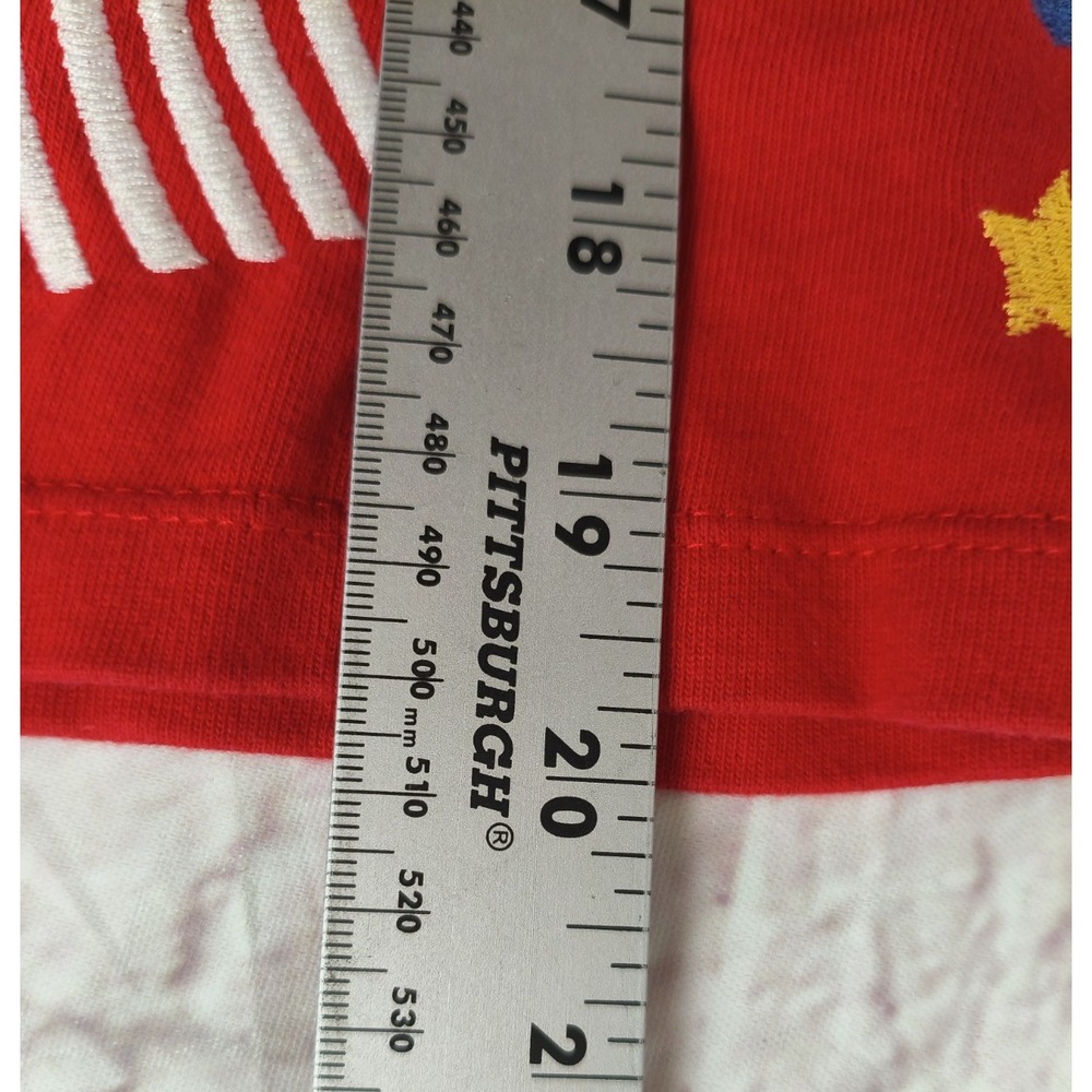 VTG Michael Simon SZ M Patriotic Cardigan USA Flag Bathing Suit Novelty Sweater - Picture 5 of 9